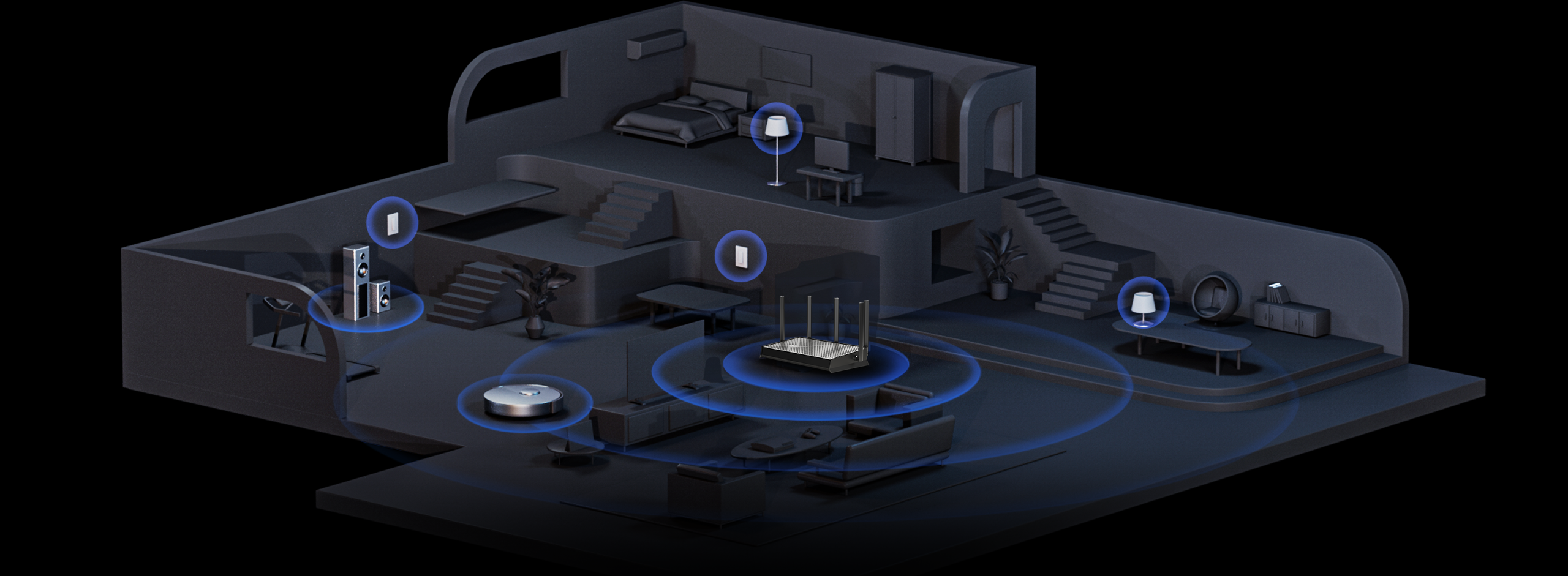 Private IoT network security and HomeShield protection diagram