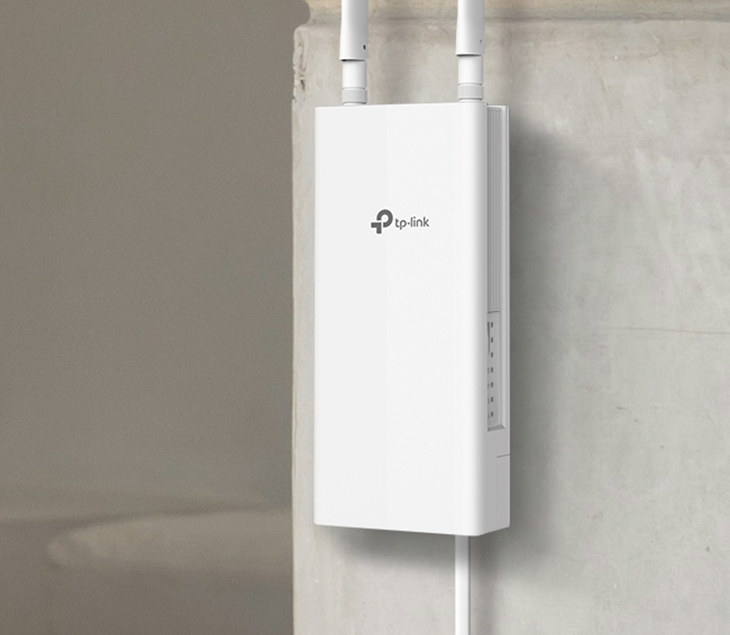 Router mounted on a wall