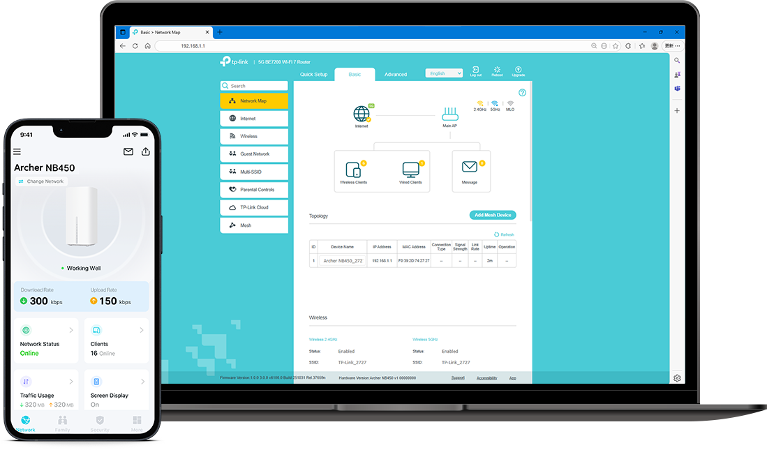Tether uygulamasını gösteren cihazlar