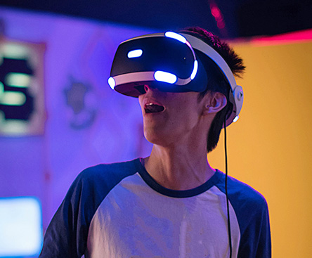 person using a VR headset
