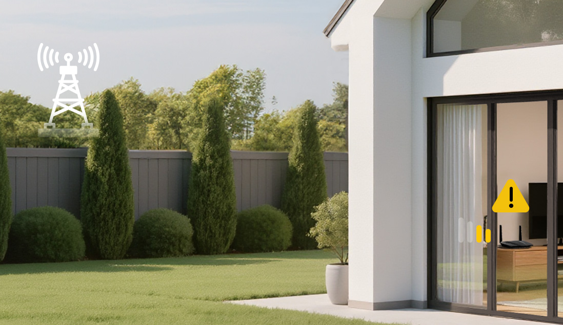 Indoor placement causes a weaker signal