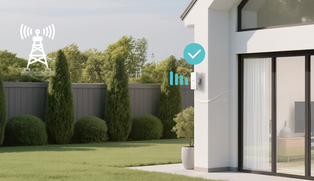 Außenplatzierung für überlegene Signalstärke