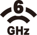 6 gigahertz wireless signal icon