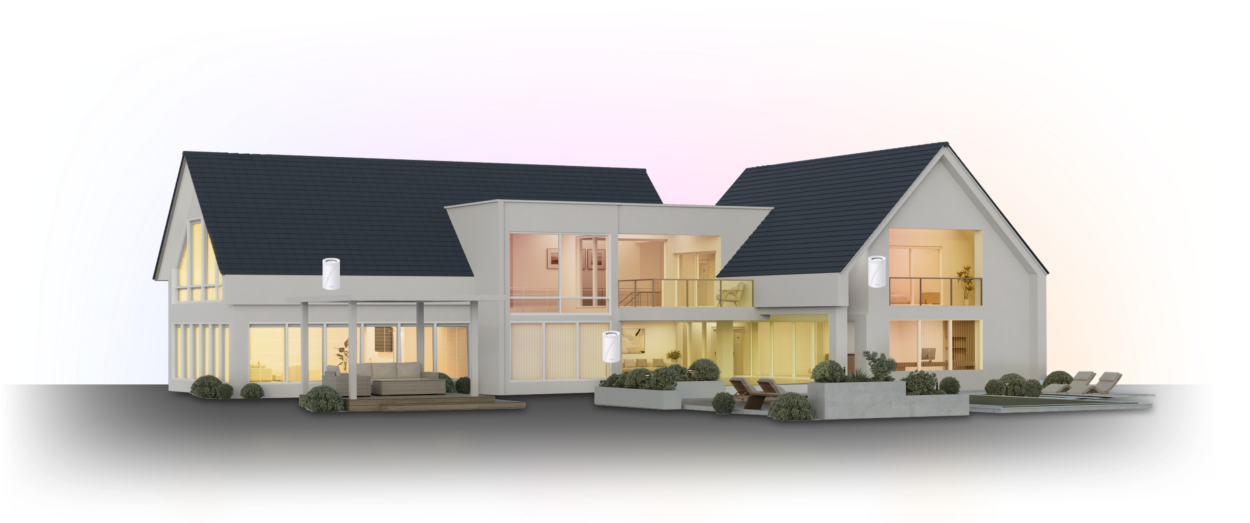 a house with wifi routers and a separate IoT network
