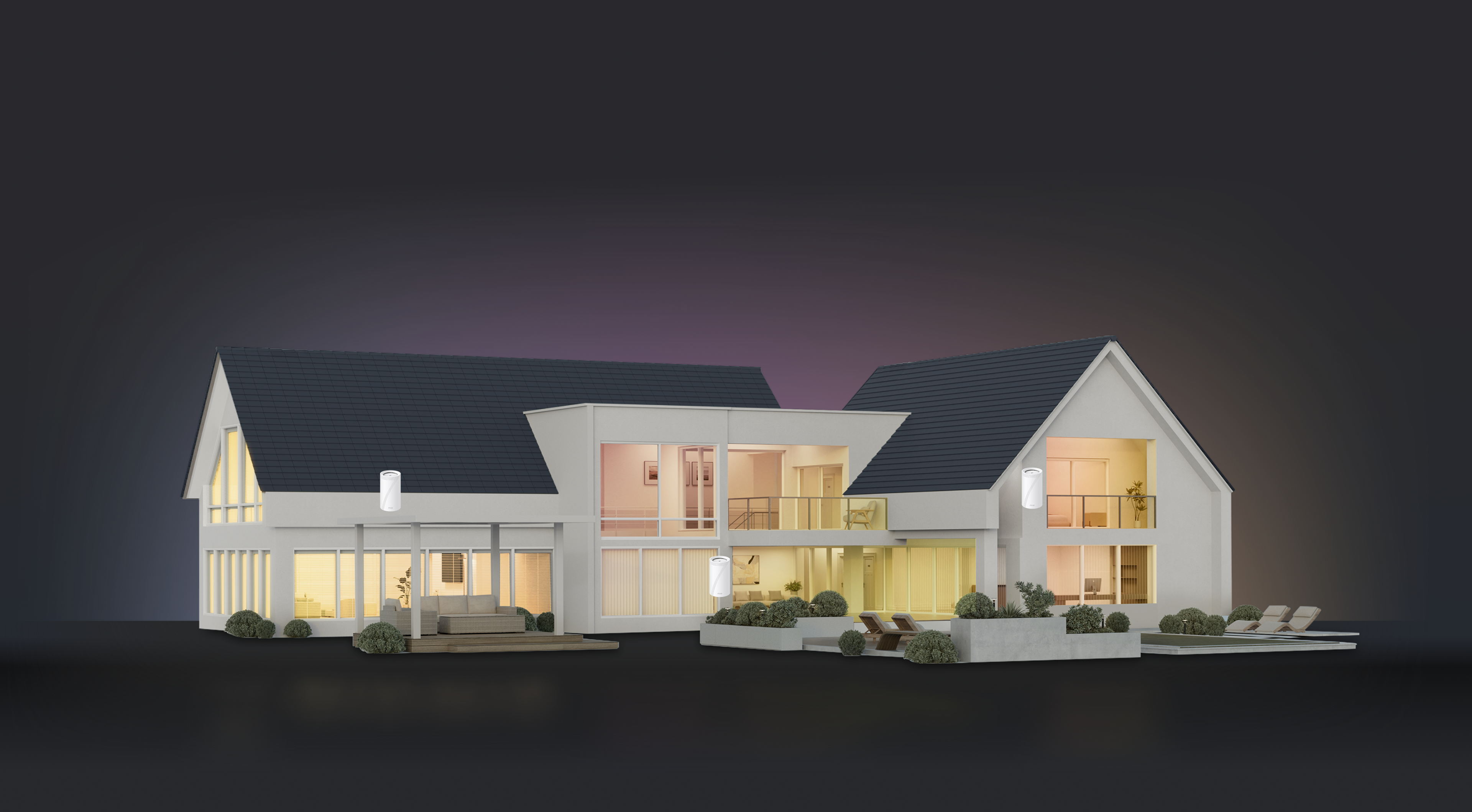 a house with wifi routers and a separate IoT network