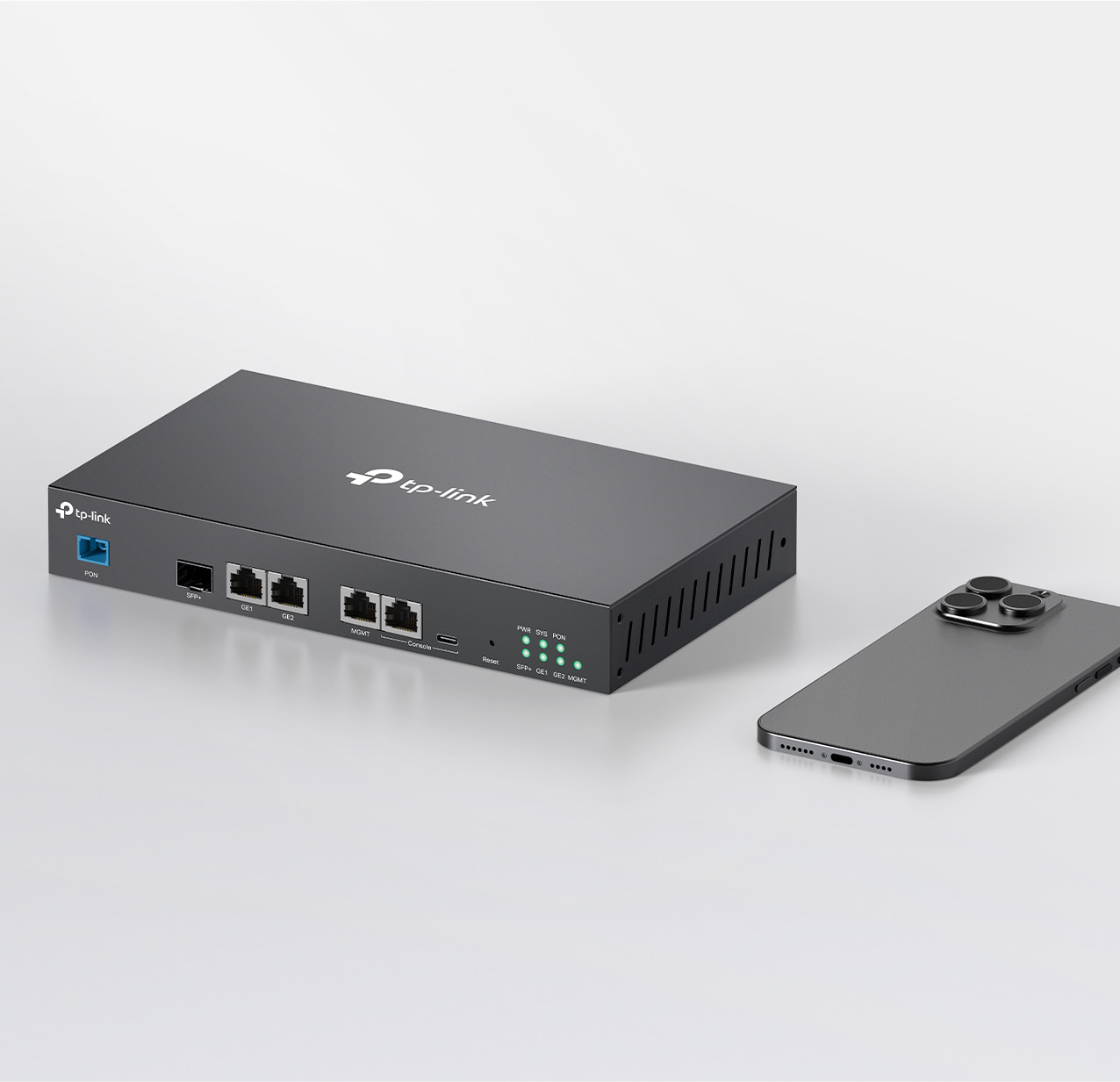 GPON terminal next to a phone