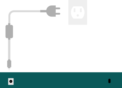Router plugged into outlet
