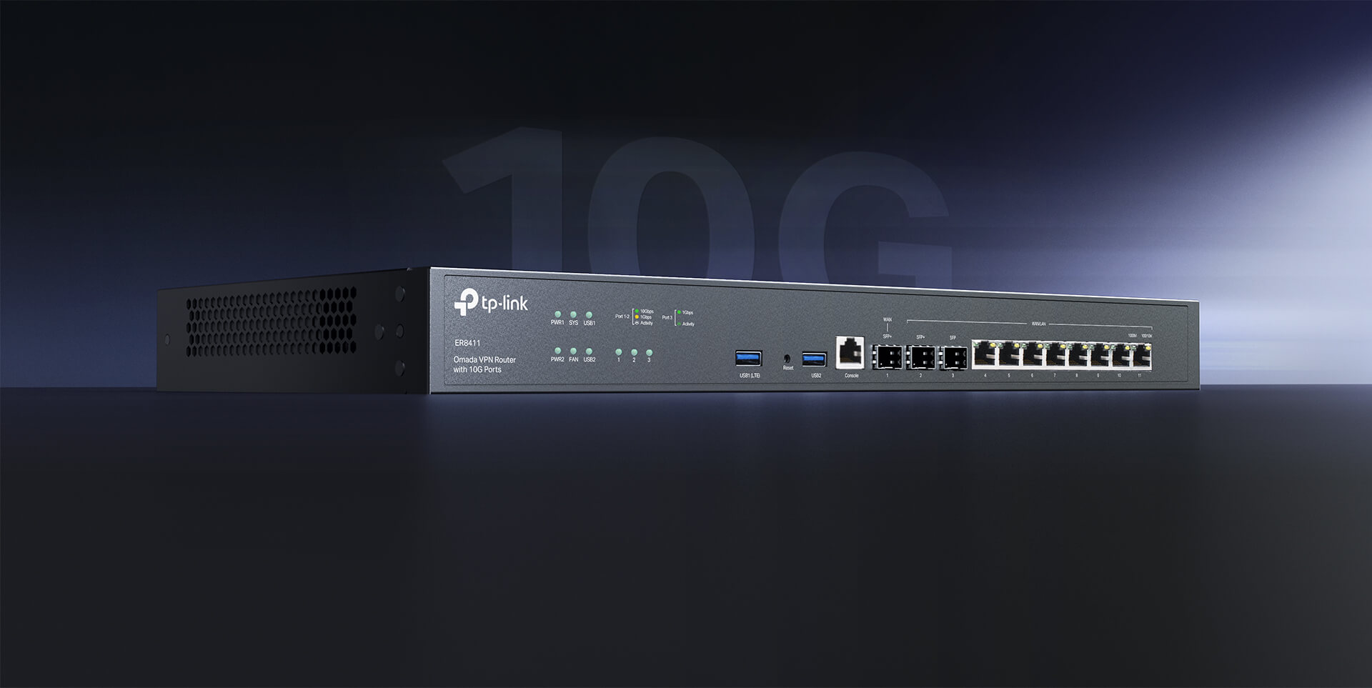 Router, TP-Link ER8411, 2xSFP+(10GE) + 1xWAN/LAN(1GE) + 8xWAN/LAN(1GE ...