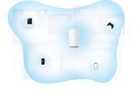 diagram showing coverage on a floorplan