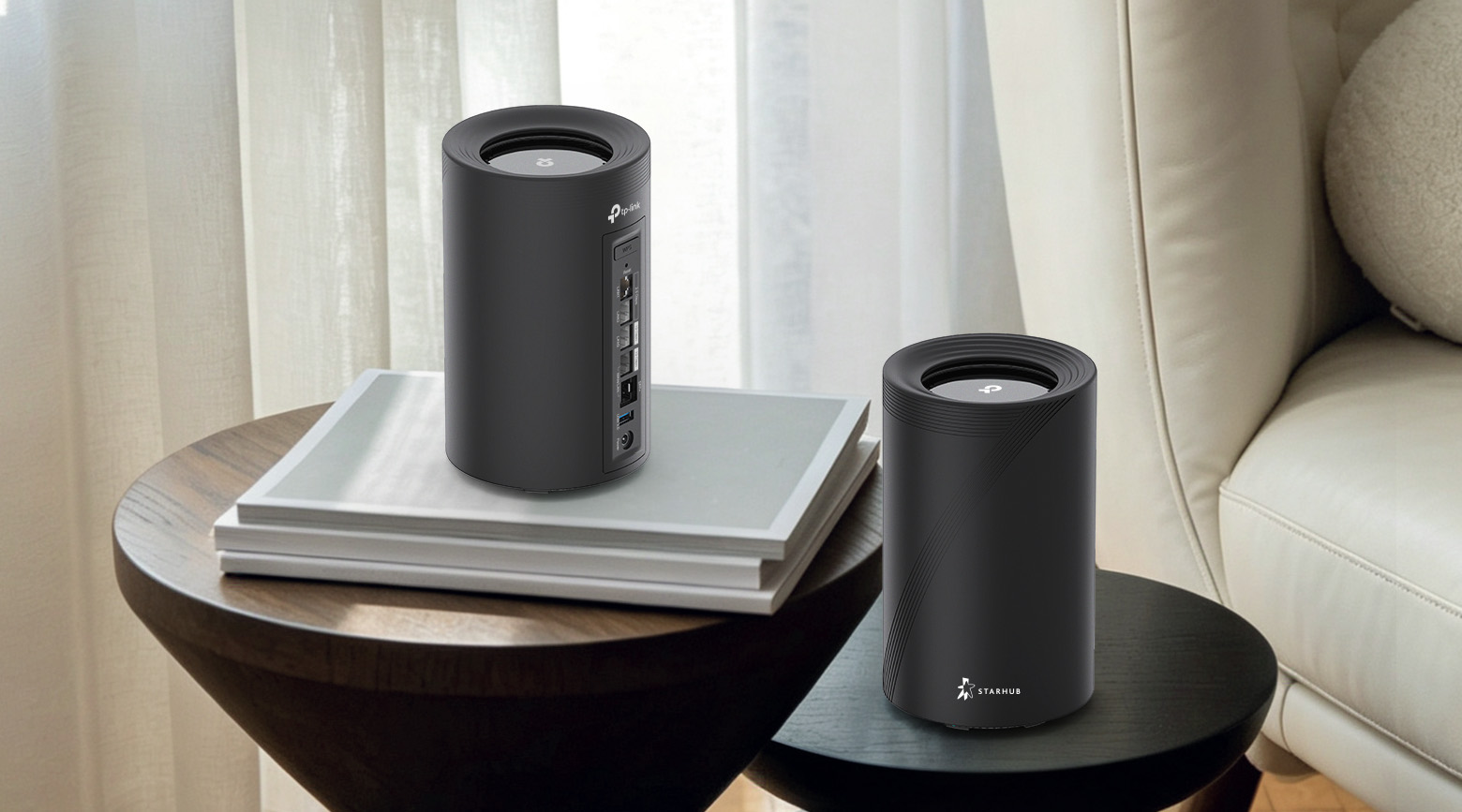 two products on a coffee table