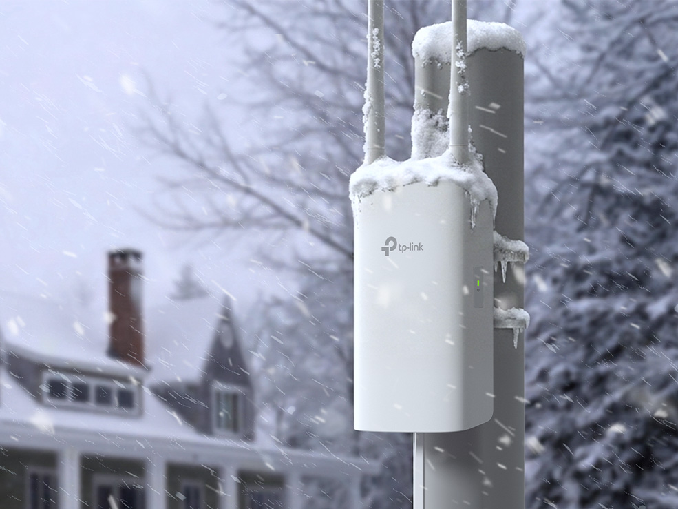 product outside in the snow