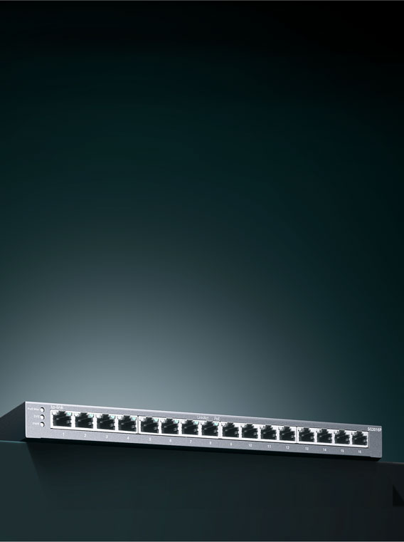 Omada 16-Port Gigabit Smart Switch with 8-Port PoE+ SG2016P