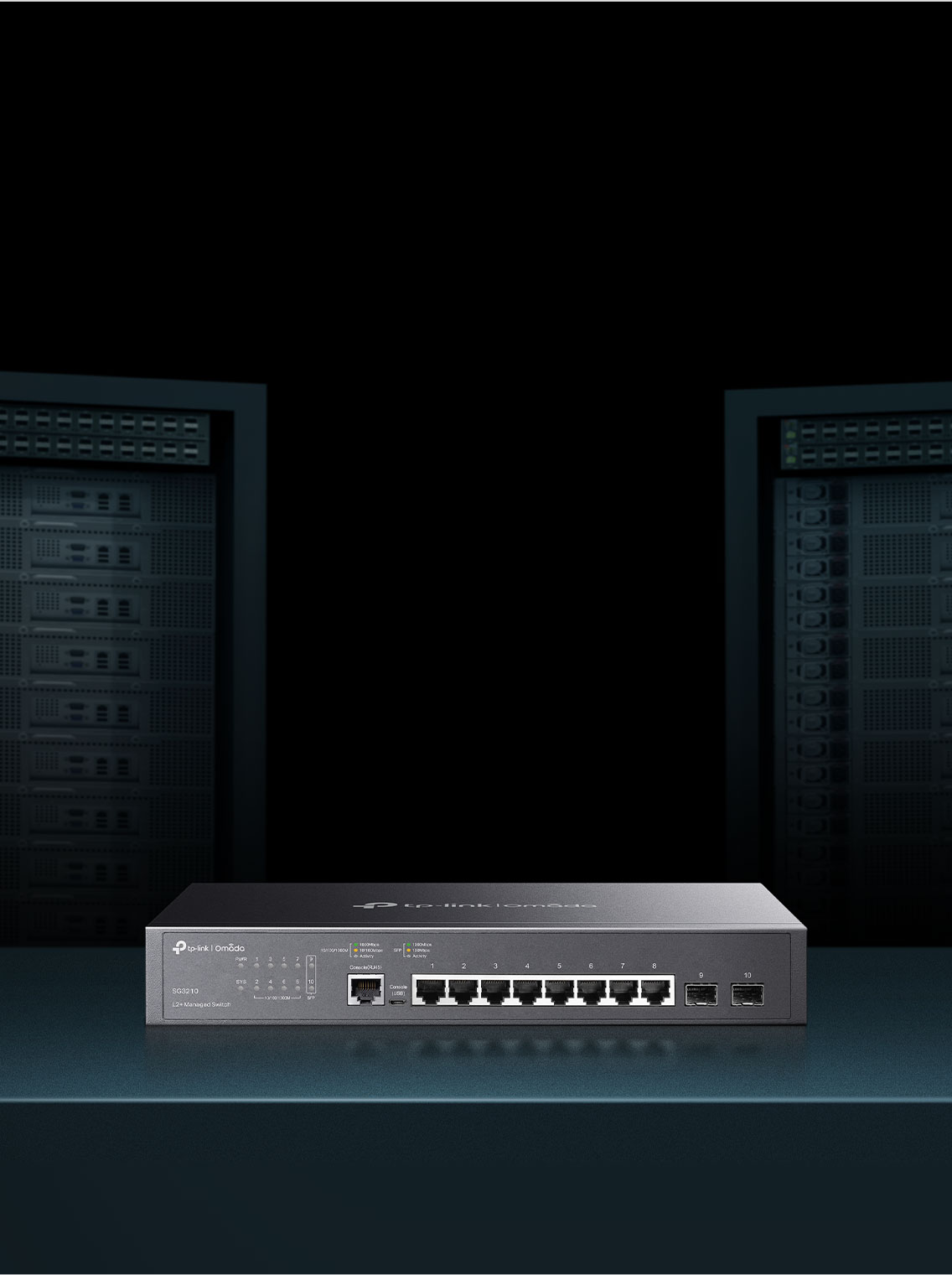 Omada 8-Port Gigabit L2+ Managed Switch with 2 SFP Slots SG3210
