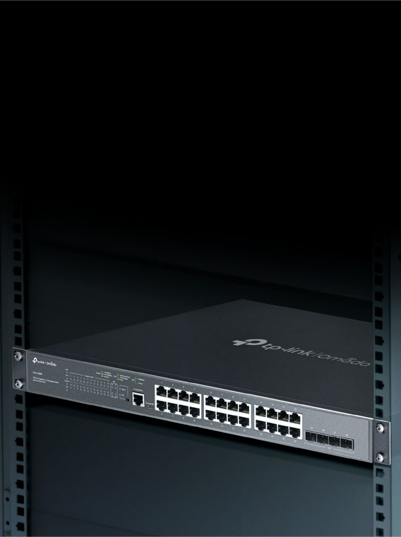 Omada 28-Port Gigabit L2+ Managed Switch with 24-Port PoE+ SG3428MP