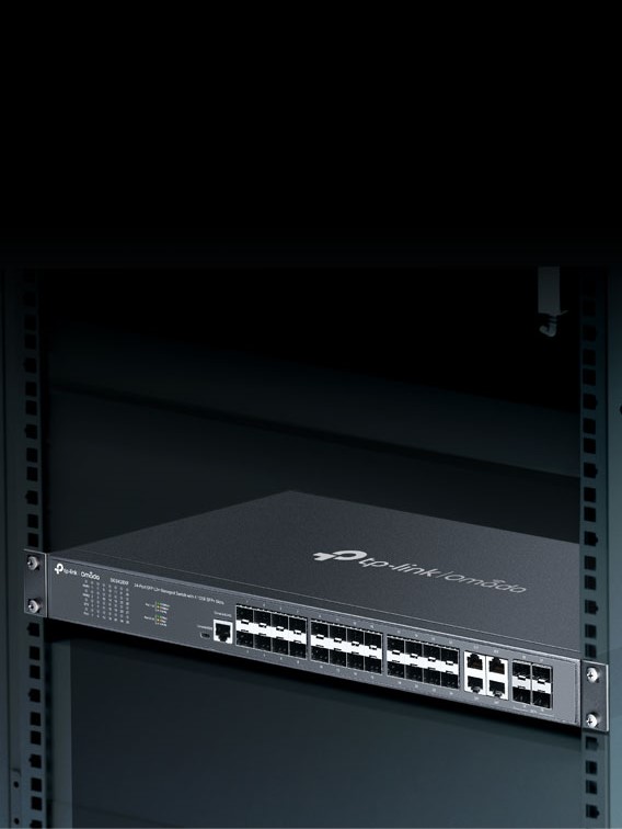 Omada 24-Port SFP L2+ Managed Switch with 4 10GE SFP+ Slots SG3428XF