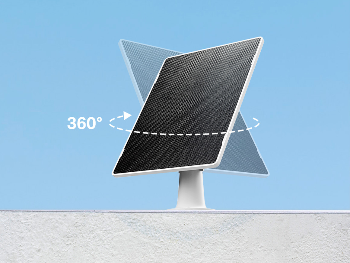 solar panel with 360 horizontal rotation