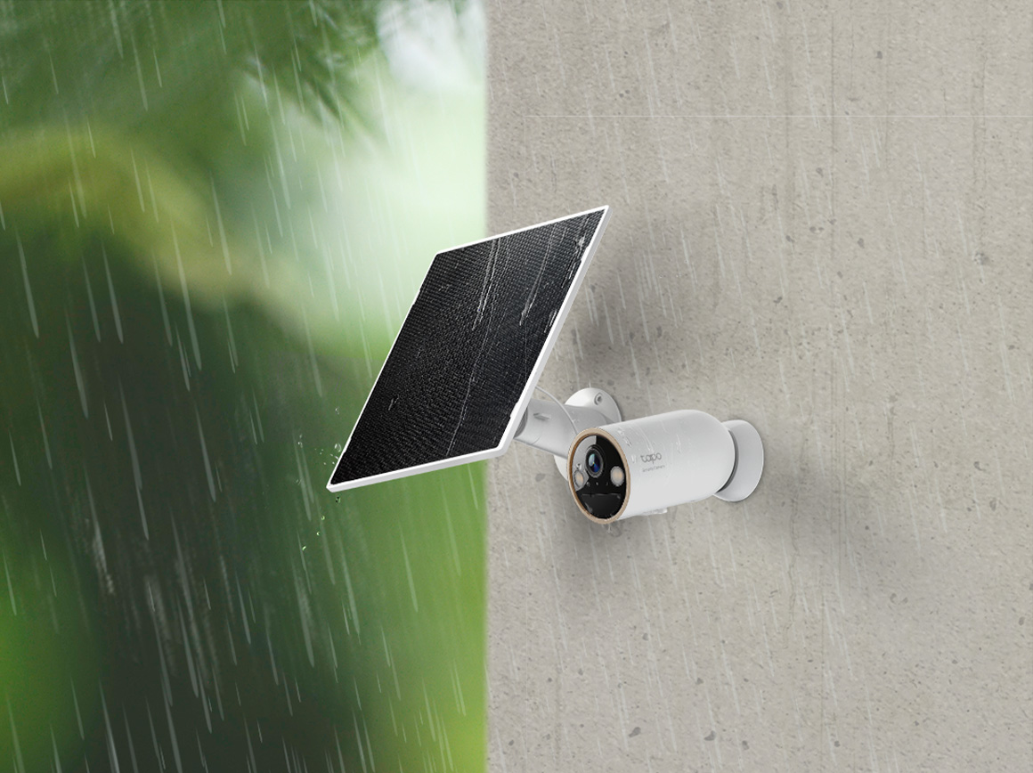solar panel outside in rain