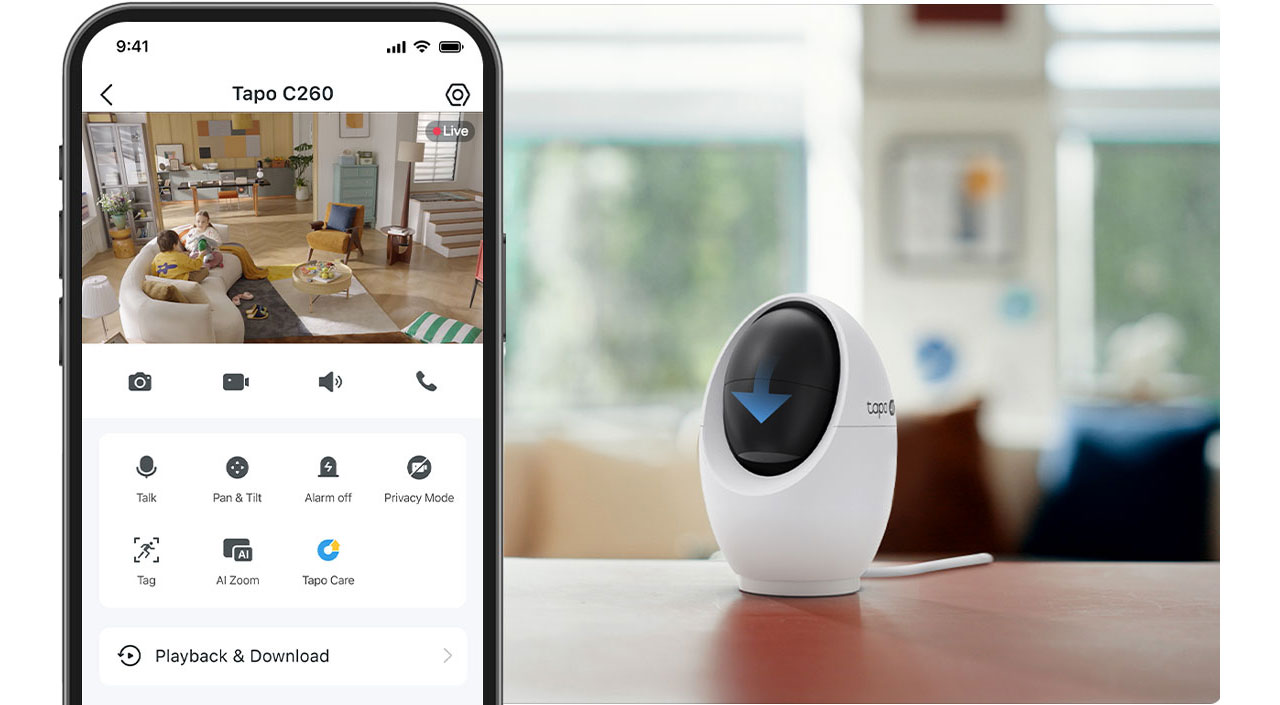 Tapo C260 | Pan/Tilt AI Home Security Wi-Fi Camera | TP-Link Nordic