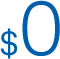 zero dollars icon