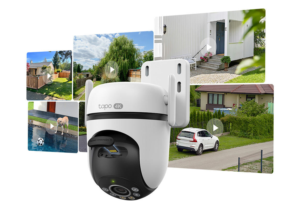 comparison of a camera recording a family eating outside at night with different sensors