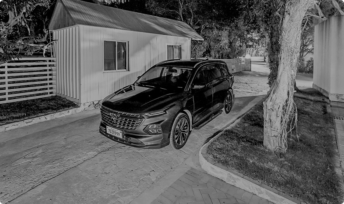 burglar running through a yard