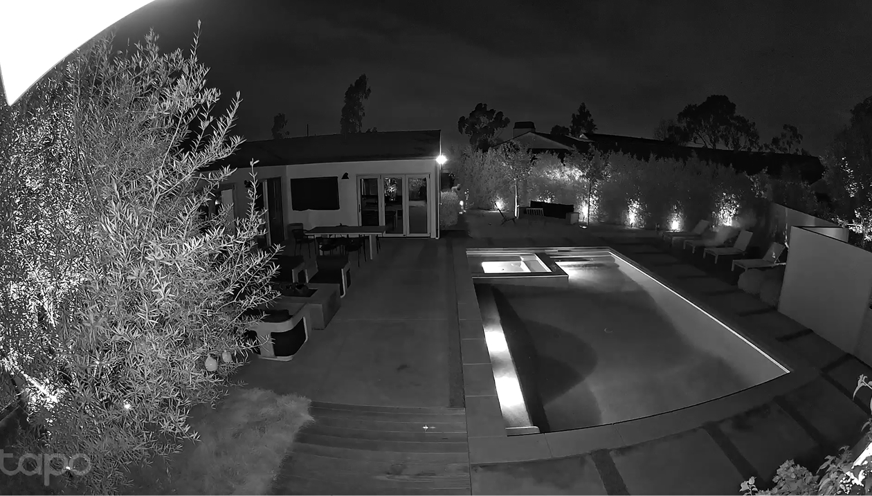 sample security footage at night black and white