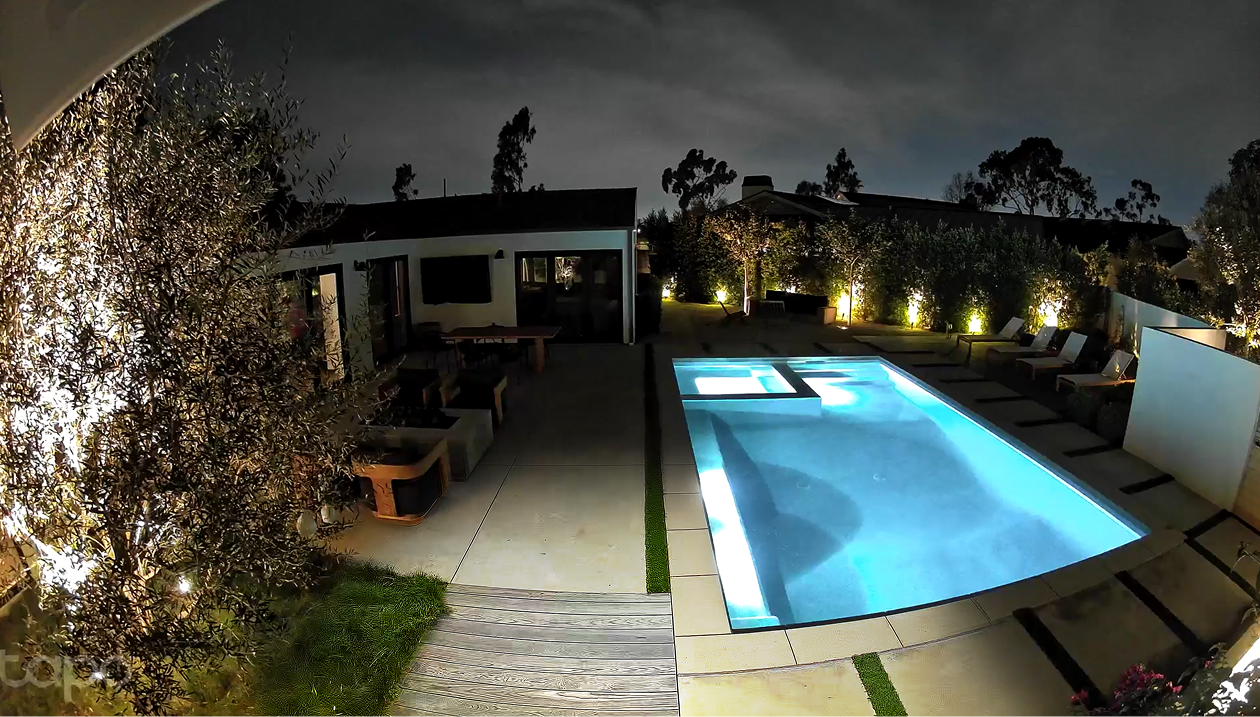 sample security footage at night with color