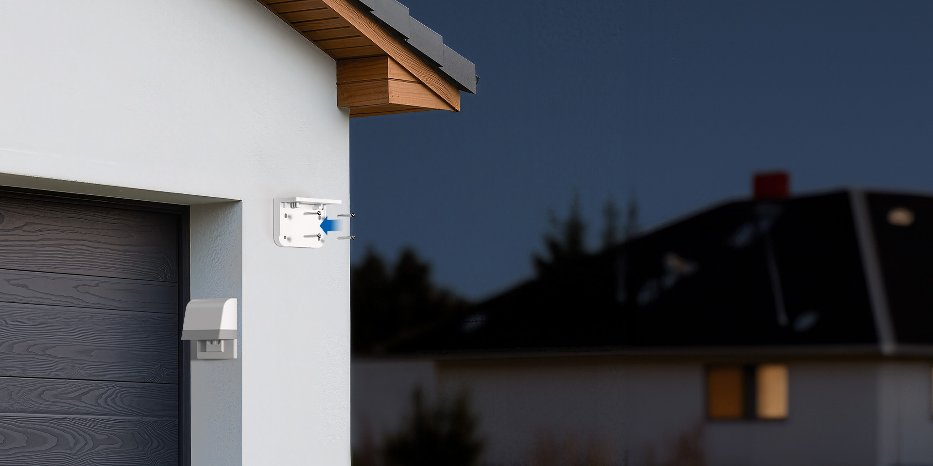 Camera bracket installed on a wall