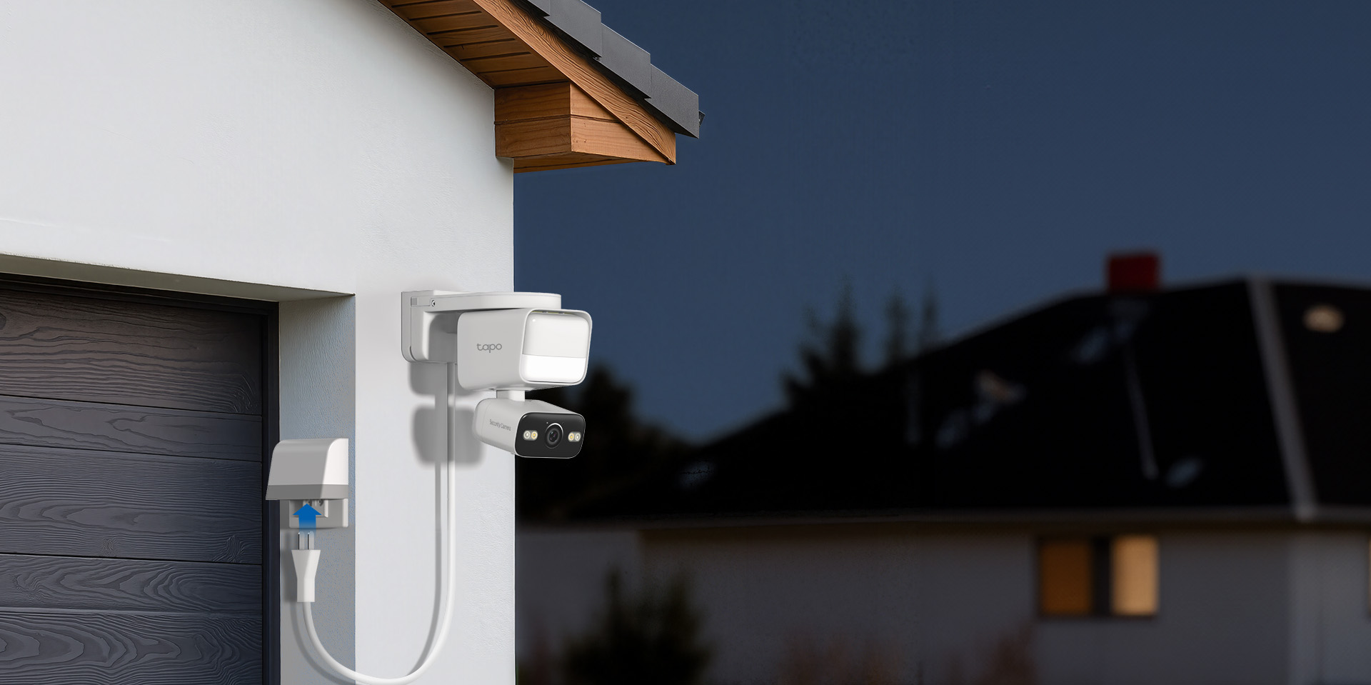 Camera bracket installed on a wall