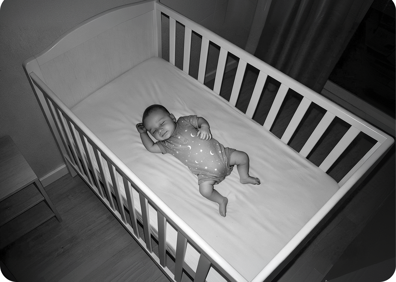 HD Night Vision nursery view.