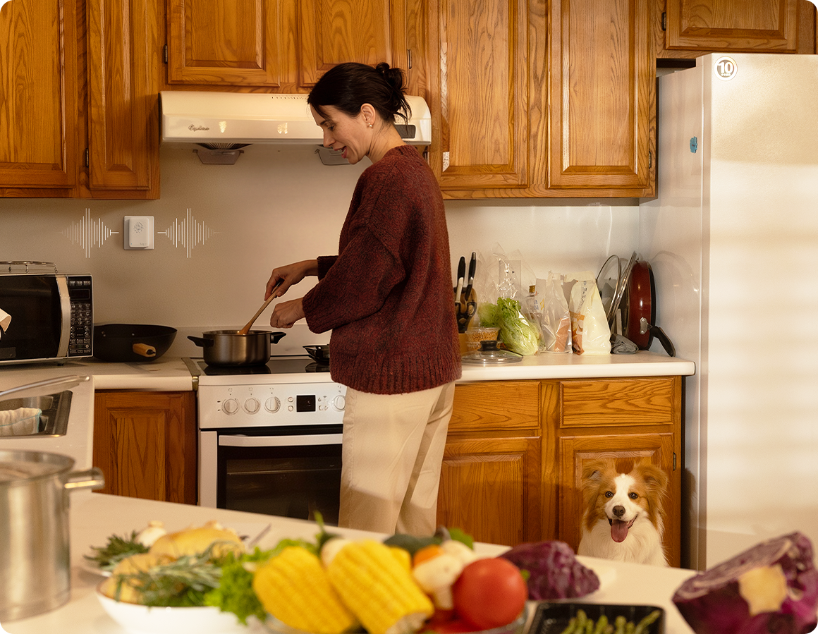 Tapo hub used as a doorbell chime in a kitchen