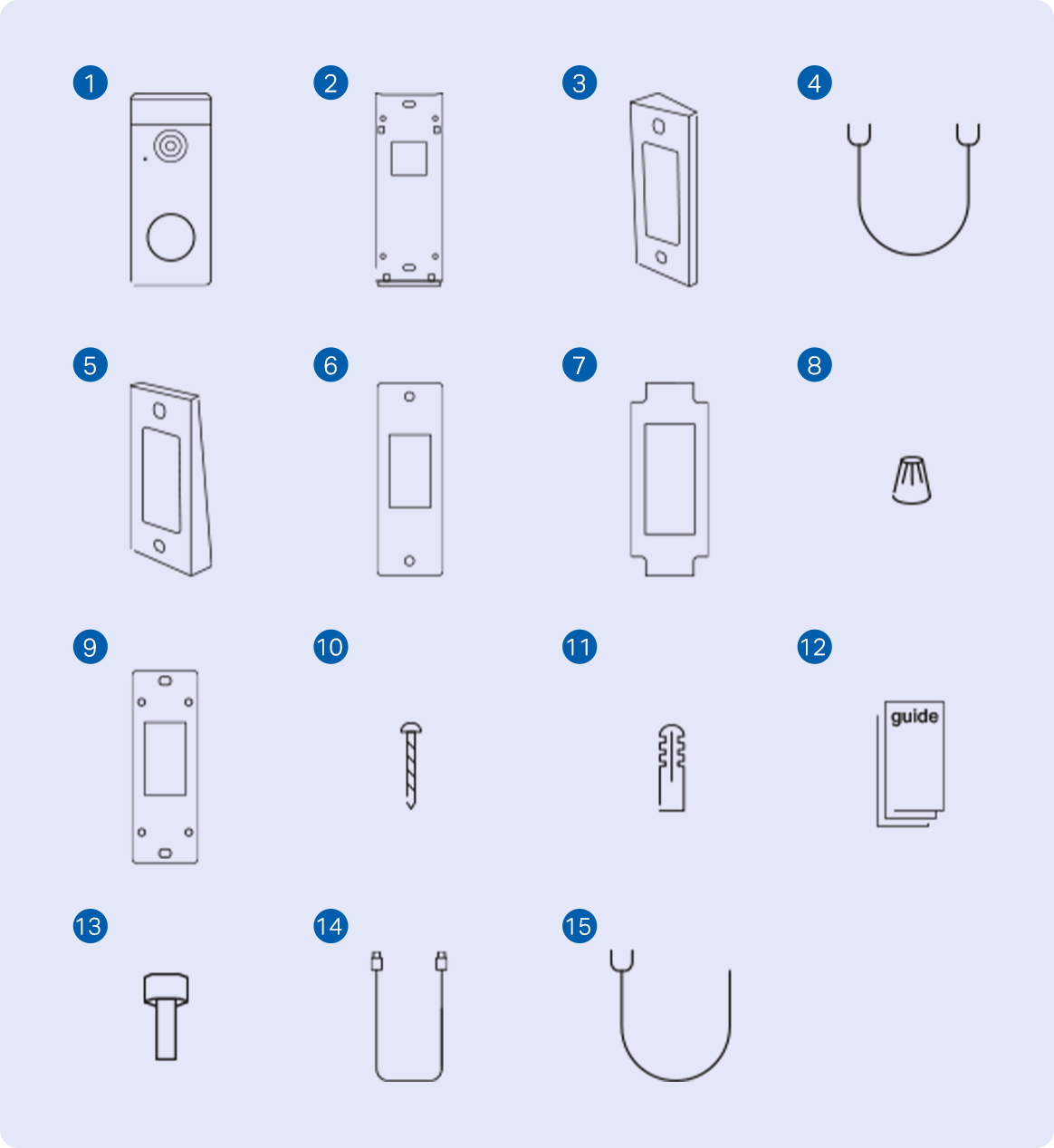 Tapo D260 package contents layout