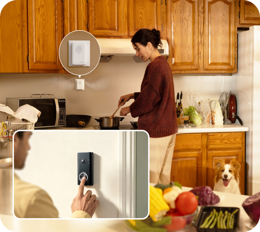 Tapo hub used as a chime in a kitchen