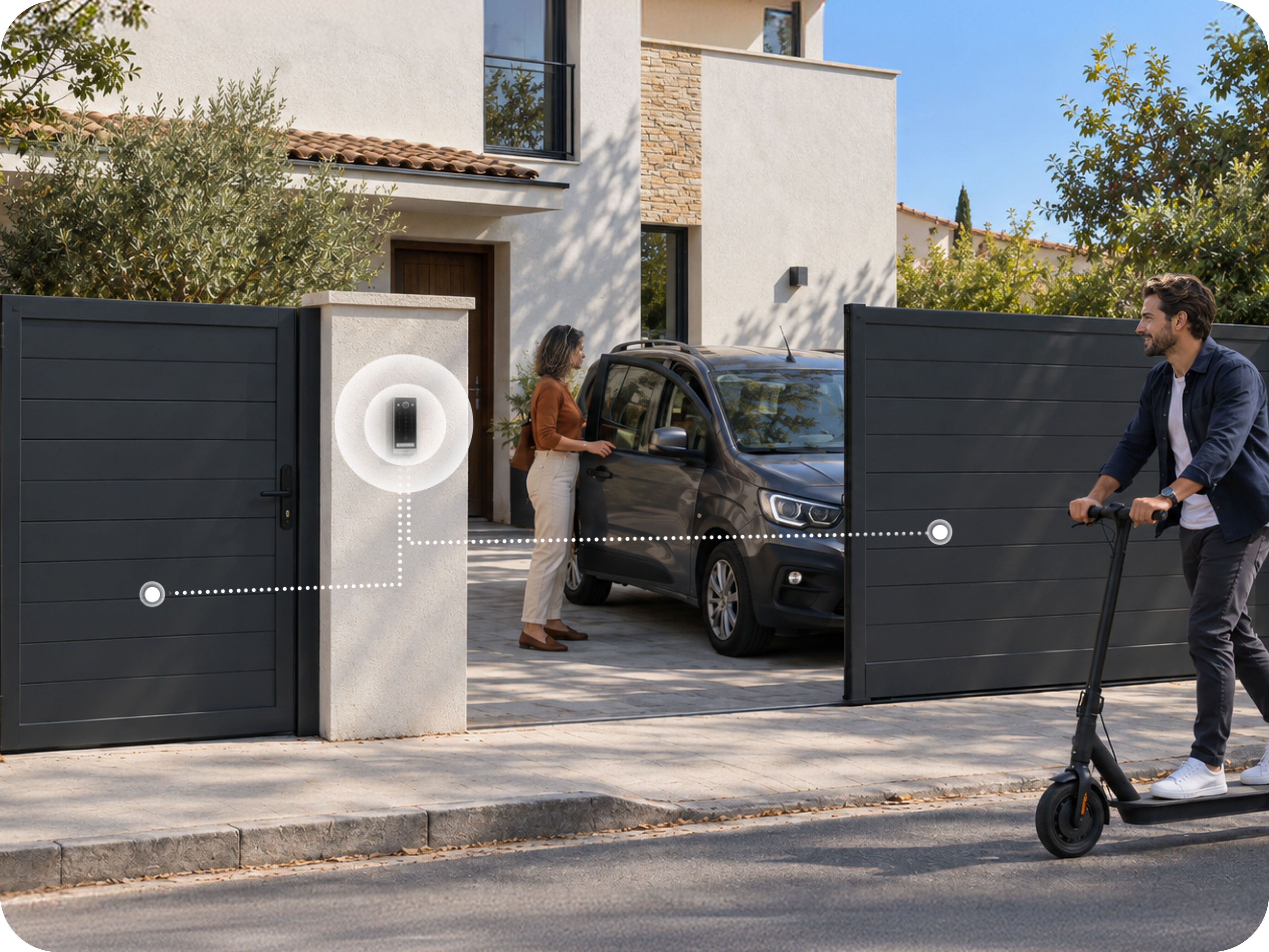 Ouverture de la porte