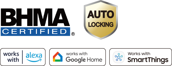 BHMA CERTIFIED & AUTO LOCKING & works with Alexa, Google Home, SmartThings