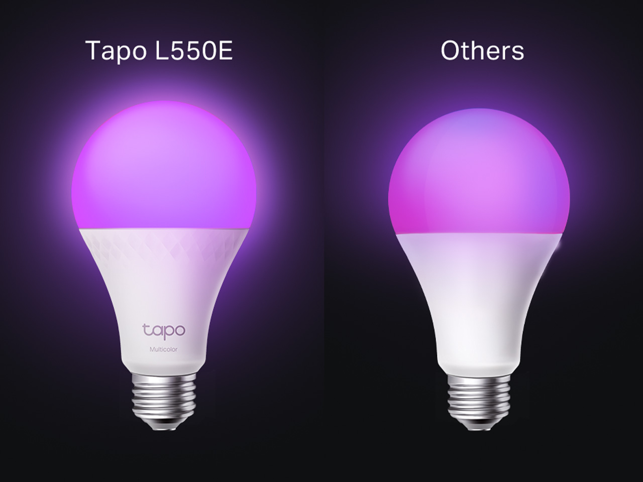Tapo L550E colored lighting vs others