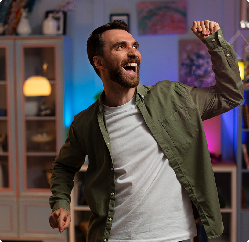 Warm evening lighting scene