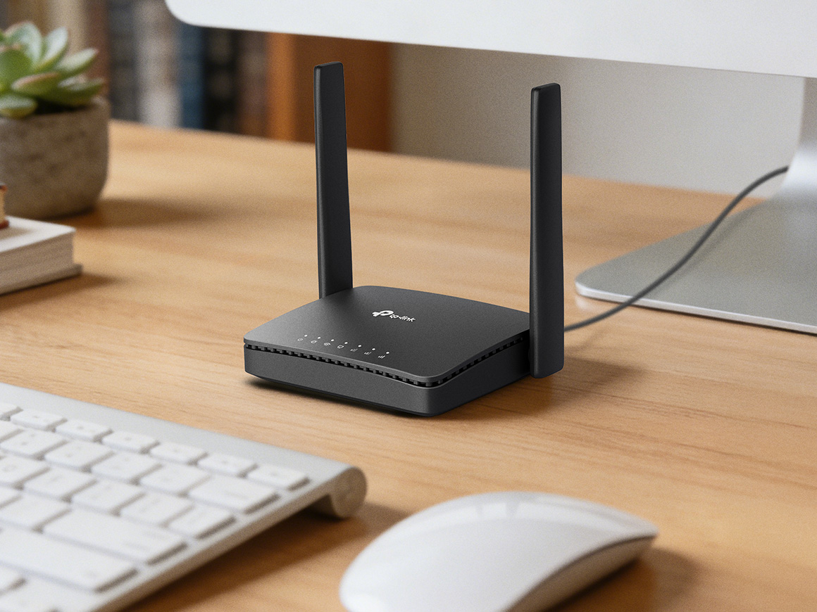 Router on a desk