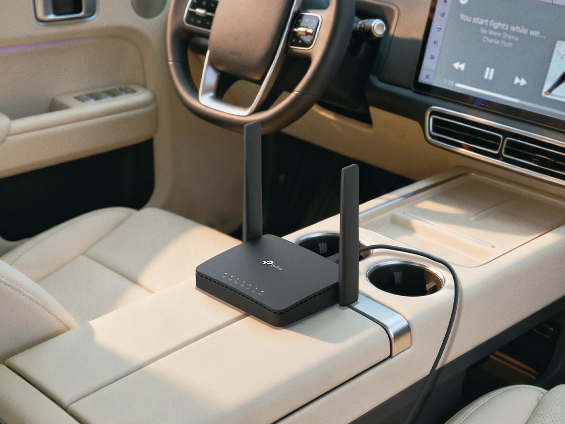 Router inside a car